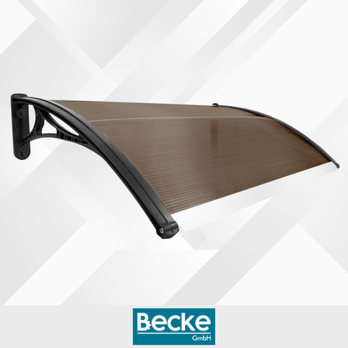 Daszek nad drzwi zadaszenie 100 x 60 cm brązowy na Arena.pl