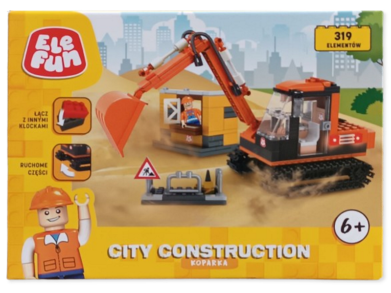 Klocki Elefun - City Construcion - Koparka 8824 zdjęcie 5