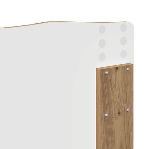 Ramka łóżka Dąb rzemieślniczy 150 x 200 cm Lite drewno sosnowe na Arena.pl