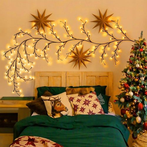 Dekoracja LED W Kształcie Gałęzi, Łańcuch Świetlny Z Gałązkami Wierzby na Arena.pl