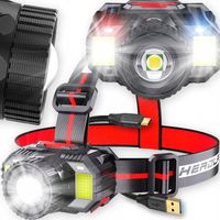 MOCNA LATARKA CZOŁOWA 1000lm 10W CZOŁÓWKA 6 TRYBÓW AKUMULATOR 500m