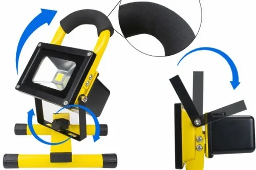 HALOGEN REFLEKTOR 10W BEZPRZEWODOWY AKUMULATOROWY BATERIA NAŚWIETLACZ IP65 na Arena.pl