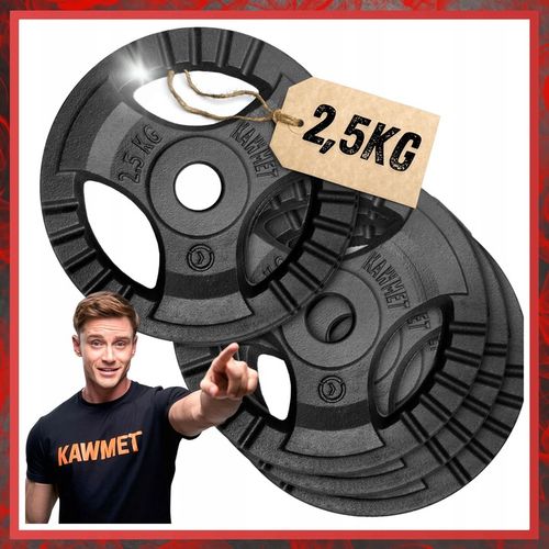 Zestaw 10 kg obciążenia żeliwne kierownica siłownia domowa fitness 4x2,5kg na Arena.pl