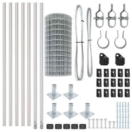 Ogrodzenie z słupkami Srebrny 0.4 x 10 m Stal na Arena.pl