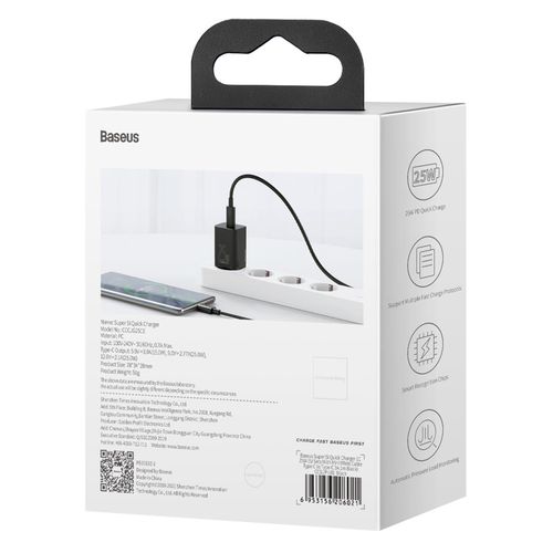 Super szybka ładowarka USB-C 25W Power Delivery Quick Charge - czarny na Arena.pl