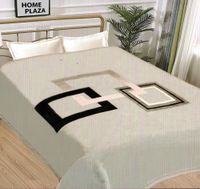 Koc AKRYLOWY narzuta 160x210cm  - KWADRATY + Walizka