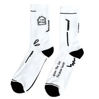 Skarpety długie Draw The Line Białe 43/46 The Draw House