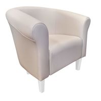 Fotel Milo D18 wanilia nogi 15 białe