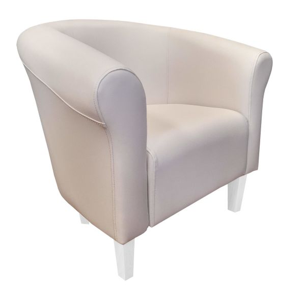 Fotel Milo D18 wanilia nogi 15 białe zdjęcie 1