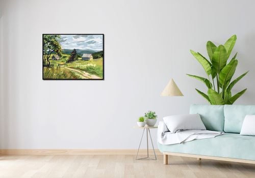 Plakat 80x60cm Bujna Wieś na Arena.pl