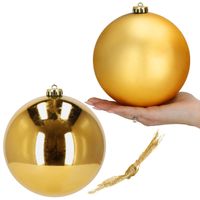 Bombki choinkowe 2 szt. ozdoby świąteczne zawieszki 16 cm złote