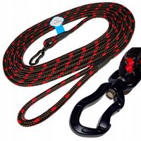 Smycz dla Psa Pleciona Lina 10 m. Gruba 10mm Aluminiowy Karabinek do 450 kg