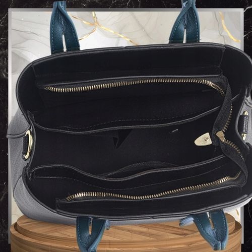 Torebka Skórzana Damska Czarna Na Ramię Torba Elegancka Pojemna Klasyczna na Arena.pl