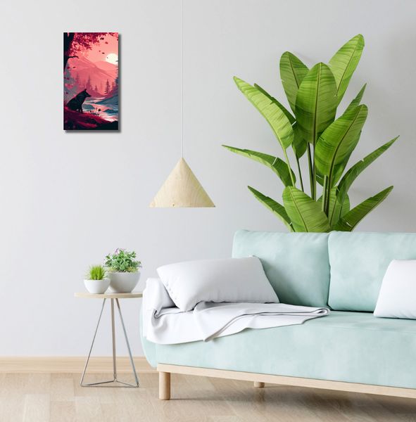 Obraz 20x40cm Wilk Przy Brzegu Lasu zdjęcie 2