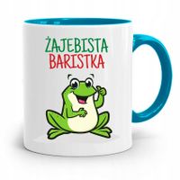 Dla Baristy Baristki Kawiarki Kubek Błękitny Z Nadrukiem Ze Zdjęciem