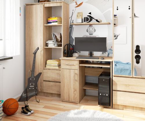 BIURKO JAY 90 cm DĄB SONOMA na Arena.pl