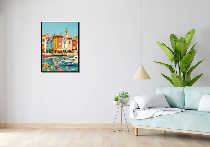 Plakat 60x80cm Wielobarwne Nadbrzeże zdjęcie 4