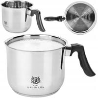 GARNEK DO GOTOWANIA MLEKA 1,6L ZE STALI GARNEK DO SPIENIANIA INDUKCJA GAZ