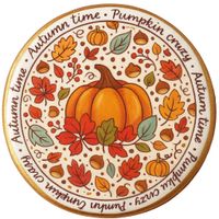 CIASTKO LUKROWANE PUMPKIN ORYGINAL ROZ.L KOŁO JESIEŃ RĘCZNIE ROBIONE