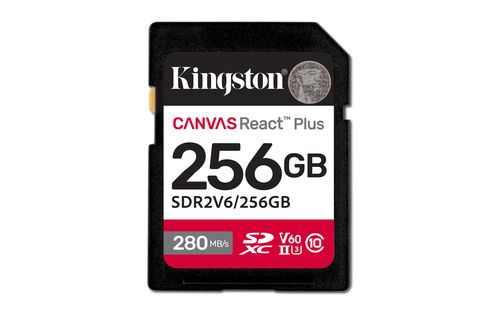 Karta SD Kingston 256GB SDXC Canvas React Plus UHS-II V60 4K na Arena.pl