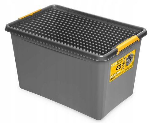 Pojemnik plastikowy 60L z pokrywką organizer pudełko skrzynia kosz box na Arena.pl