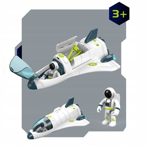 Zestaw Stacja Kosmiczna Wahadłowiec Łazik Figurki Astronautów dla dzieci 3+ na Arena.pl