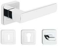 KLAMKA DRZWIOWA TREND KOLOR CHROM KOMPLET ROZET