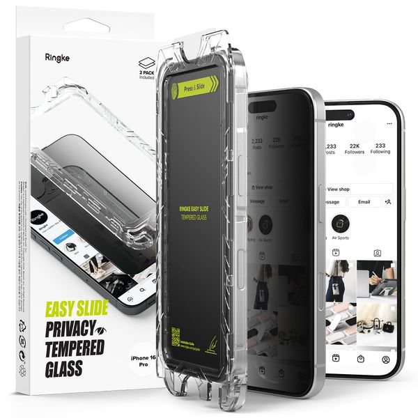 Szkło Prywatności Ringke Easy Slide do iPhone 16 Pro zdjęcie 1