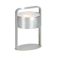 LAMPA STOŁOWA NOCNA GRENADA SREBRNA SANNELI DESIGN