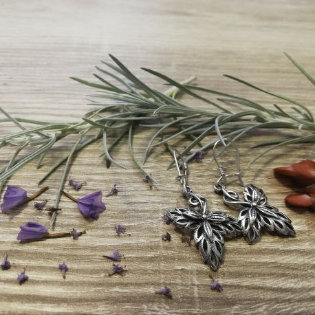 SREBRNE KOLCZYKI LIŚCIE SREBRO PRÓBY 925 na Arena.pl