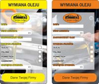 NAKLEJKI WYMIANA OLEJU ROZRZĄDU serwisowe 100 szt