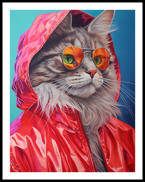 Plakat 50x65cm Kot w Stylu zdjęcie 3