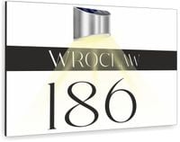 biała TABLICZKA podświetlana ADRESOWA numer domu adres aluminiowa 40x30 cm