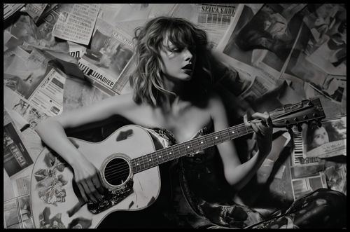 Plakat 91,5x60cm Młoda Gitarzystka na Arena.pl