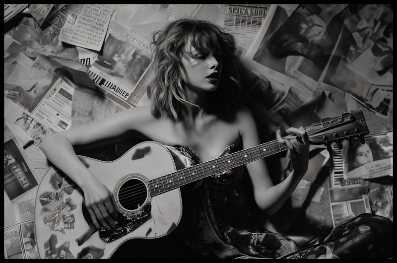 Plakat 91,5x60cm Młoda Gitarzystka zdjęcie 2
