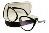 OKULARY ANTYREFLEKSYJNE ZERÓWKI DAMSKIE KOCIE OCZY Z FILTREM BLUE