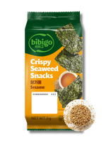 Nori snack koreańska przekąska chips z sezamem bibigo chrupiące prażone algi crispy seaweed 5g