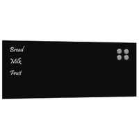 Ścienna tablica magnetyczna, czarna, 80x30 cm, szkło hartowane