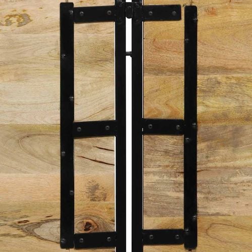 Zagłówek 180 cm lite drewno mango i żelazo na Arena.pl