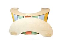 bujak drewniany Sunny pomarańczowo-zielony ze stolikiem MAŁPISZON