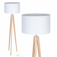 LAMPA STOJĄCA/PODŁOGOWA TRÓJNÓG, DREWNO ABAŻUR 155