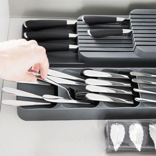 organizer pojemnik wkład na sztućce do szuflady szary 229010-s na Arena.pl