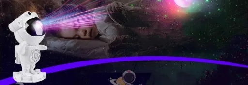 Lampka nocna GŁOŚNIK DO USYPIANIA Bluetooth ASTRONAUTA Projektor gwiazd zdjęcie 5