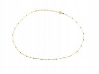 POZŁACANY NASZYJNIK CHOKER KULKI KULECZKI SREBRO