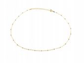 POZŁACANY NASZYJNIK CHOKER KULKI KULECZKI SREBRO