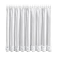 Firana biała 350x160 ROSES 3 pasy róż taśma