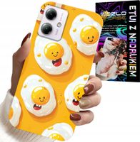 ETUI DO MOTOROLA MOTO G14 - SŁODKIE UŚMIECHNIĘTE JAJKA CASE + FOLIA