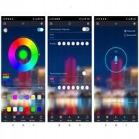 Taśma LED światłowód do samochodu auta oświetlenie zestaw RGB Bluetooth 6 m