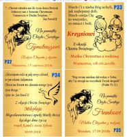 Łańcuszek Złoty Medalik Chrzest Komunia Grawer