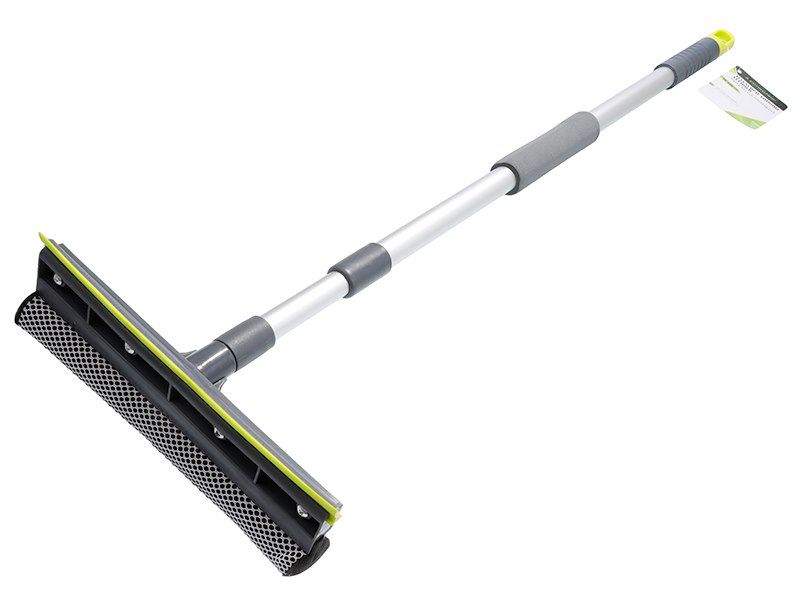 Myjka do szyb 25 cm ze ściągaczką, aluminiowa teleskopowa rączka zdjęcie 1